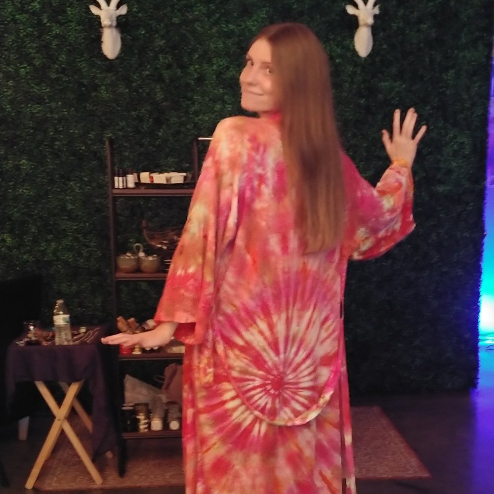 Hand Dyed Rayon Robe